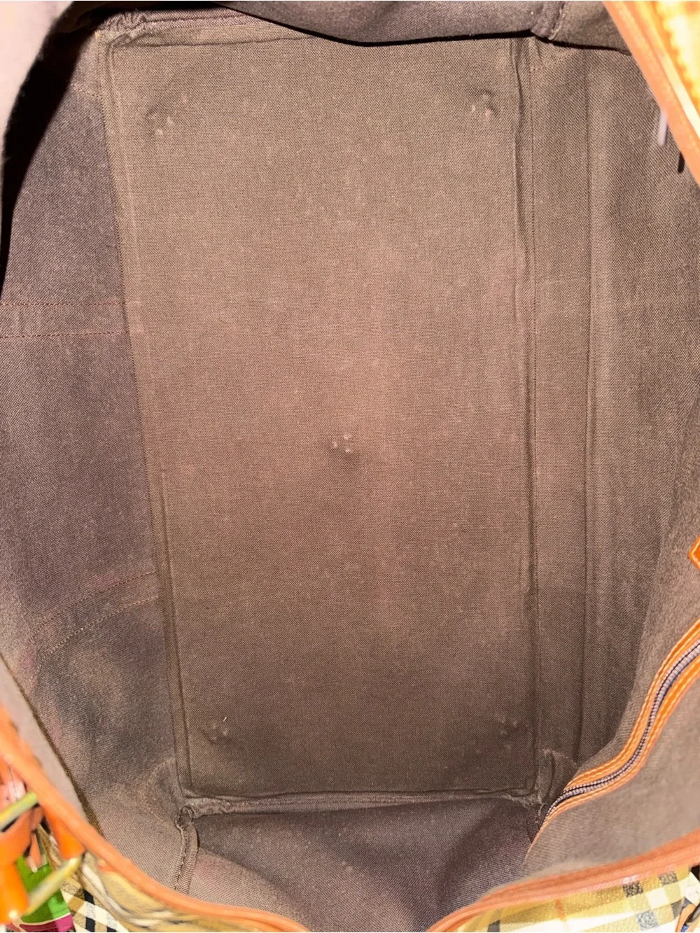 Burberry’s VintagePlaid Travel Duffel Bag with Leather Trim COA Included